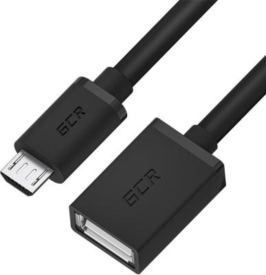 Адаптер microUSB USB 0.5м Greenconnect GCR-53380 круглый черный