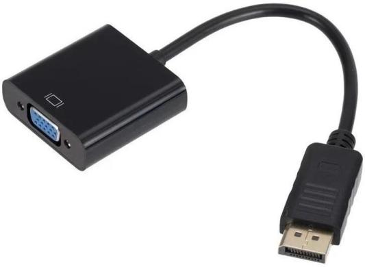 Bion Переходник с кабелем DisplayPort - VGA, 20M/15F, длинна кабеля  15 см, позолоченные контакты, черный [BXP-A-DPM-VGAF-015]