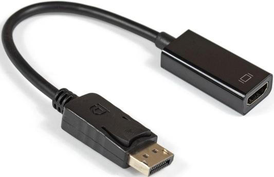 Bion Переходник с кабелем mini DisplayPort - HDMI, 20M/19F, 4k@30Hz, длинна кабеля 15см, черный [BXP-A-mDPM-HDMIF-015]