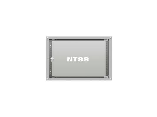 Шкаф коммутационный NTSS Lime (NTSS-WL6U5560GS) настенный 6U 550x600мм пер.дв.стекл несъемн.бок.пан. 30кг серый 110град. IP20 сталь