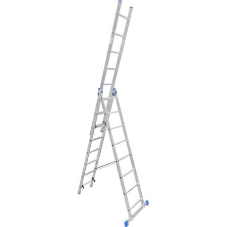LadderBel Лестница алюминиевая трехсекционная 8 ступеней LS308