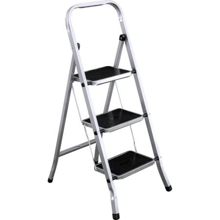 Perilla Стремянка Класс Плюс 3 с резиновой накладкой, широкая ступень 123303