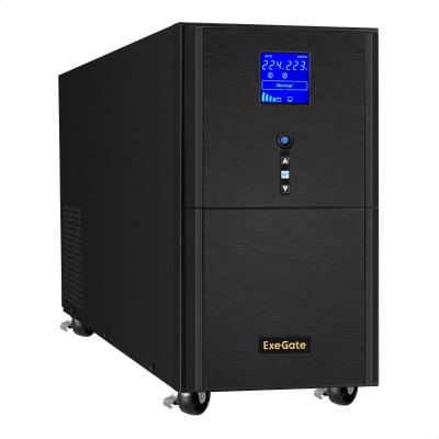 ИБП (инвертор, синус, для котла) ExeGate SineTower SN-5000.LCD.AVR.2SH.1C13.T.RJ.USB <5000VA/4000W, чистая синусоида, LCD дисплей, AVR, 2*Schuko+1*C13+1*ternimal, RJ45/11, USB, линейно-интерактивный, Black>