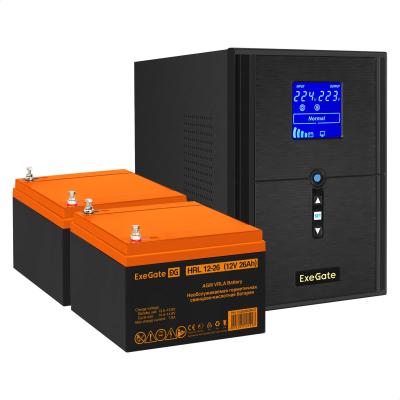 Комплект ИБП Exegate SineTower SZ-2000.LCD.AVR.3SH.1C13.USB 2000 ВА