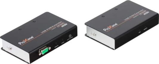 Удлинитель, SVGA+KBD+MOUSE USB ATEN, 150 метр., HD-DB15+USB A-тип, Female, c KVM-шнуром USB 1.8м, Б.П. 220 5.3V, (макс.разрешение 1920х1200 60Hz (30m);1280х1024 60Hz (150m);DDC2B) (CE700A-AT-G)