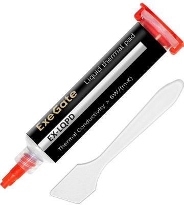 Жидкая термопрокладка ExeGate EX-LQPD (6 Вт/(м•К), 25г тюбик с лопаткой)
