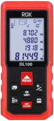 RGK Лазерный дальномер с угломером DL100 С ПОВЕРКОЙ 755719