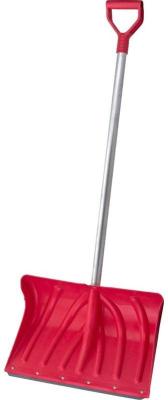Gigant Лопата снеговая углубленная 500х335мм ударопрочный пластик стальная планка с ребром жесткости, с алюм.чер. и V-ручкой AVG-13