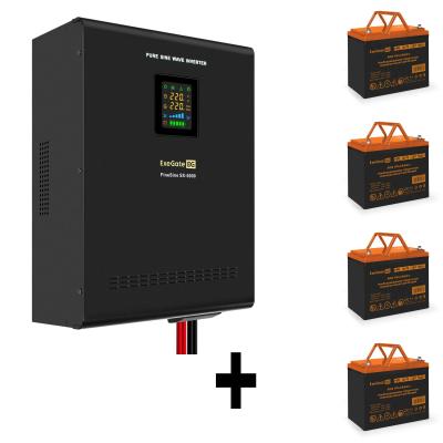 Комплект ИБП Exegate EX296004RUS + батарея 75Aч EX285653RUS 4шт 5000VA