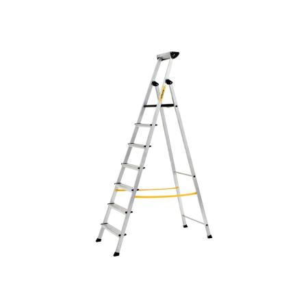 Inforce алюминиевая стремянка с алюминиевым лотком 7 ступеней СП-01-07