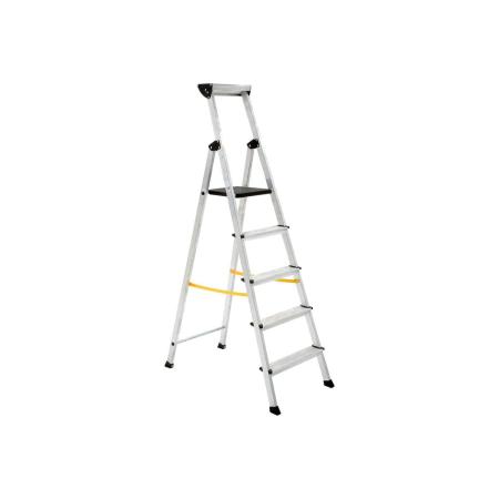 Inforce алюминиевая стремянка с алюминиевым лотком 5 ступеней СП-01-05