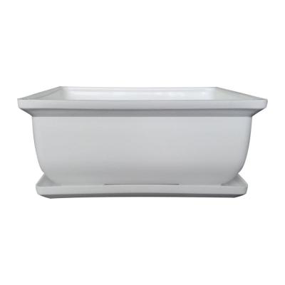 ФлораПласт Кашпо Бонсайница с поддоном 15 10 6 белый 0,75 л 000917