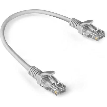 Патч-корд LSZH ExeGate UTP-RJ45-RJ45-5e-0,3M-LSZH-GY, UTP, cat.5e, 0.3м, серый