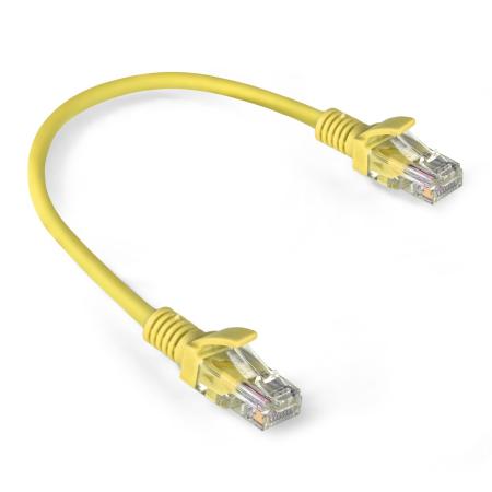 Патч-корд LSZH ExeGate UTP-RJ45-RJ45-5e-0,3M-LSZH-YL, UTP, cat.5e, 0.3м, желтый