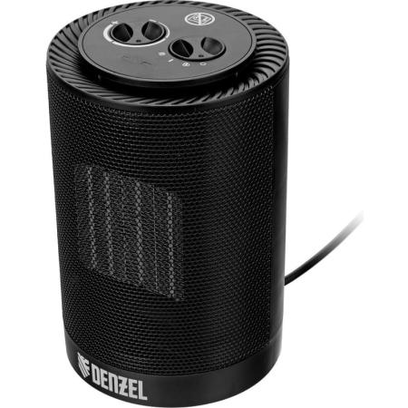 Тепловентилятор керамический DTFC-1200S, вращение, 3 реж., вент., нагрев 600/1200 Вт // Denzel