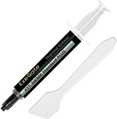 Термопаста ExeGate ETТ-3WMK Standard PLUS (3,2 Вт/(м•К), 1.5г, шприц с лопаткой)