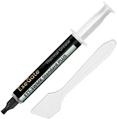 Термопаста ExeGate ETТ-3WMK Standard PLUS (3,2 Вт/(м•К), 3г, шприц с лопаткой)