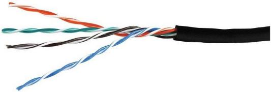 Кабель витая пара Bion BCL-U5480-381 U/UTP, кат.5e, 4x2x0,48 мм AWG 24, медь, одножильный, PE, для внешней прокладки, 305м,черный