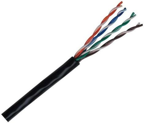 Кабель витая пара Bion BCL-U5510-181 U/UTP, кат.5e, 4x2x0,51 мм AWG 24, медь, одножильный, PVC, для внутренней прокладки, 305м, черный