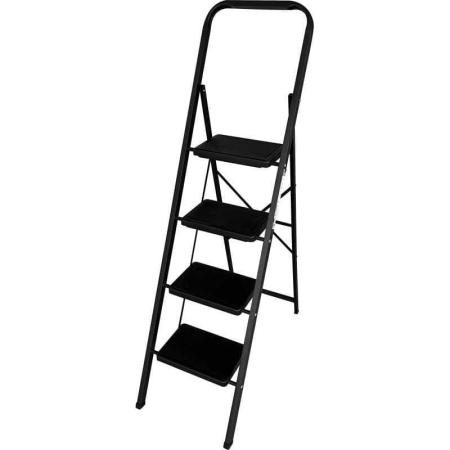 Алюмет Стремянка сталь, широкая ступень, 300x200 мм. с противоскользящими накладками 4 ст. МК 804С