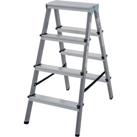 Новая Высота Стремянка двухсторонняя сталь/алюминий 2х4 ступени 1140204