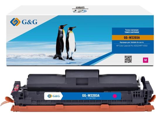 Картридж лазерный G&G GG-W2203A W2203A пурпурный (1800стр.) для HP CLJ Pro 4202/MFP 4302
