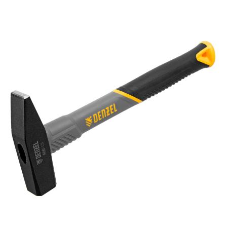 Молоток слесарный, 400 г, кованый, фибергласовая  рукоятка c TPR покрытием // Denzel