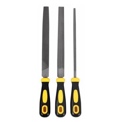 Набор напильников Deli DL352083 3шт инструментальная сталь T12, обрезиненная пластиковая рукоятка