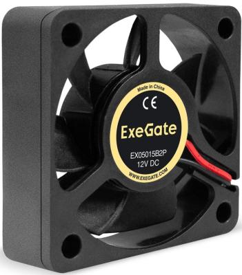 Вентилятор 12В DC ExeGate EX05015B2P (50x50x15 мм, 2-Ball (двойной шарикоподшипник), 2pin, 6000RPM, 33dBA)