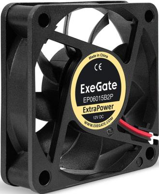 Вентилятор 12В DC ExeGate ExtraPower EP06015B2P (60x60x15 мм, 2-Ball (двойной шарикоподшипник), 2pin, 5000RPM, 34dBA)