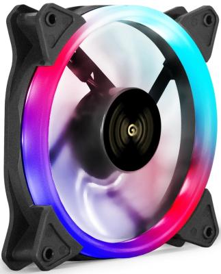 Вентилятор 12В DC с подсветкой ExeGate EX12025H6PSR-PWM.ARGB (120x120x25 мм, Hydraulic bearing (гидродинамический), 6pin, 1200RPM, ARGB подсветка, 33dBA)