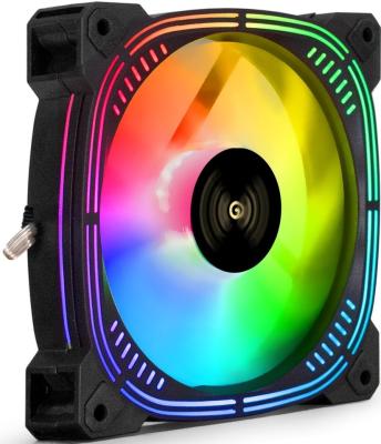 Вентилятор 12В DC с подсветкой ExeGate EX12025H6PSU-PWM.ARGB (120x120x25 мм, Hydraulic bearing (гидродинамический), 6pin, 1200RPM, ARGB подсветка, 33dBA)