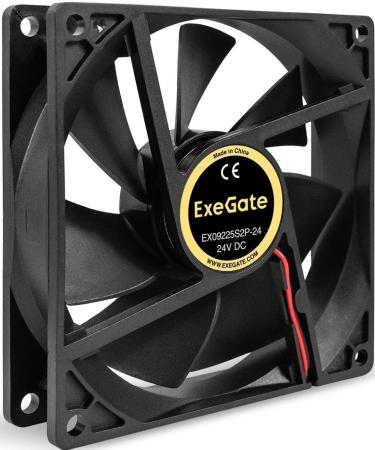Вентилятор 24В DC ExeGate EX09225S2P-24 (92x92x25 мм, Sleeve bearing (подшипник скольжения), 2pin, 2700RPM, 33.9dBA)