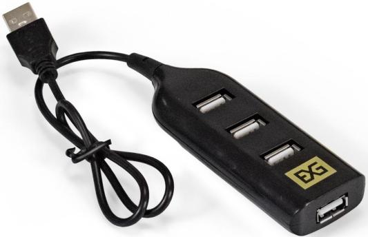 USB-Хаб (концентратор) 4-в-1 ExeGate DUB-42 (кабель-адаптер USB2.0 --> 4xUSB2.0, Plug&Play, черный)