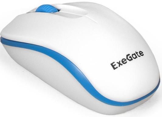 Беспроводная мышь ExeGate Professional Standard SR-9055W (радиоканал 2,4 ГГц, USB, оптическая, 1200dpi, 3D, 3 кнопки и колесо прокрутки, белая, Color Box)