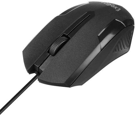 Мышь ExeGate SH-9025L2 (USB, оптическая, 1000dpi, 3D, 3 кнопки и колесо прокрутки, длина кабеля 2,2м, черная, RTL)