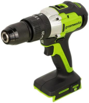 Дрель-шуруповерт Greenworks GD24DD60 аккум. патрон:быстрозажимной (3704107)