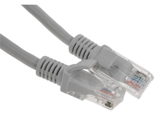 Патч-корд PREMIER PP12-0.25M литой (molded), UTP, cat.5E, 0.25м, 4 пары, 26AWG,  алюминий омедненный,  серый