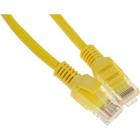 Патч-корд PREMIER PP12-0.25M/Y литой (molded), UTP, cat.5E, 0.25м, 4 пары, 26AWG,  алюминий омедненный,  желтый