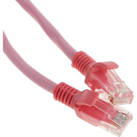 Патч-корд PREMIER PP12-2M/RO литой (molded), UTP, cat.5E, 2м, 4 пары, 26AWG,  алюминий омедненный,  розовый