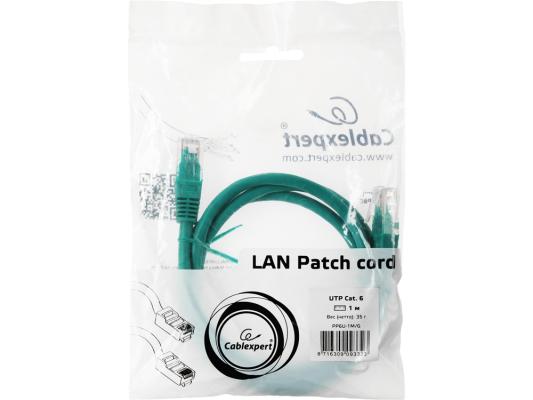 Патч-корд PREMIER PP6U-1M/G литой (molded), UTP, cat.6, 1м, 4 пары, 24AWG,  алюминий омедненный,  зеленый