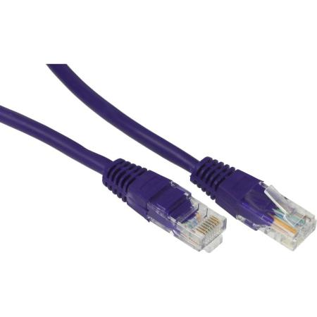 Патч-корд PREMIER PP12-1M/V литой (molded), UTP, cat.5E, 1м, 4 пары, 26AWG,  алюминий омедненный,  фиолетовый