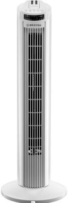 BRAYER BR4958WH Колонный вентилятор BRAYER, механ.упр.,пульт ДУ,вращение90°,мощ-ть50Вт,защита от перегрева (4958BR-WH)