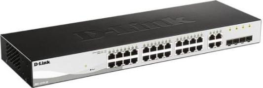 Коммутатор/ DGS-1210-28/FL Managed L2 Switch 24x1000Base-T, 4xCombo 1000Base-T/SFP, Surge 6KV, CLI