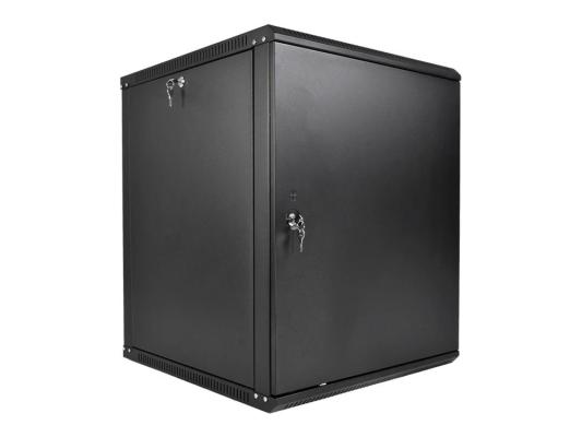 ЦМО Шкаф телекоммуникационный настенный разборный ЭКОНОМ 12U (600 x 350) дверь металл, цвет черный (ШРН-Э-12.350.1-9005)