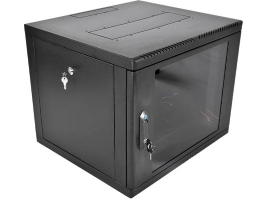 ЦМО Шкаф телекоммуникационный настенный разборный 9U (600 x 650) съемные стенки, дверь стекло, цвет черный (ШРН-М-9.650-9005)
