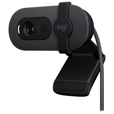 Камера Web Logitech HD Webcam Brio 90 графитовый 2Mpix (1920x1080) USB Type-C с микрофоном (960-001581)