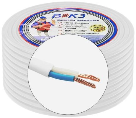 ВЭКЗ Электрический кабель ПГВВП (ШВВП) 2x1,5 мм2 ГОСТ (50 м) 43812