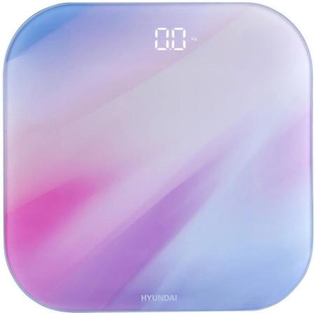 Весы напольные электронные Hyundai H-BS03577 макс.180кг розовый/фиолетовый