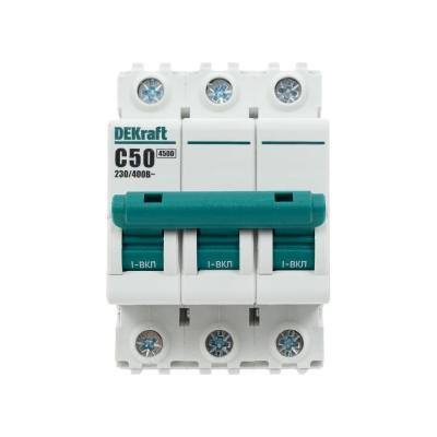DEKraft Выключатель авт. мод. 3п C 50А ВА-101 4.5кА 11083DEK 121925